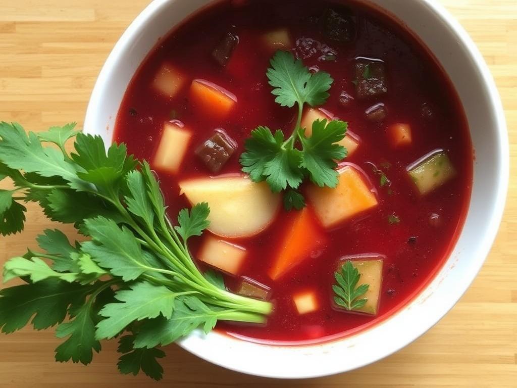 Winter Vegetable Borscht. Roots and leaves: choosing the winter veggies