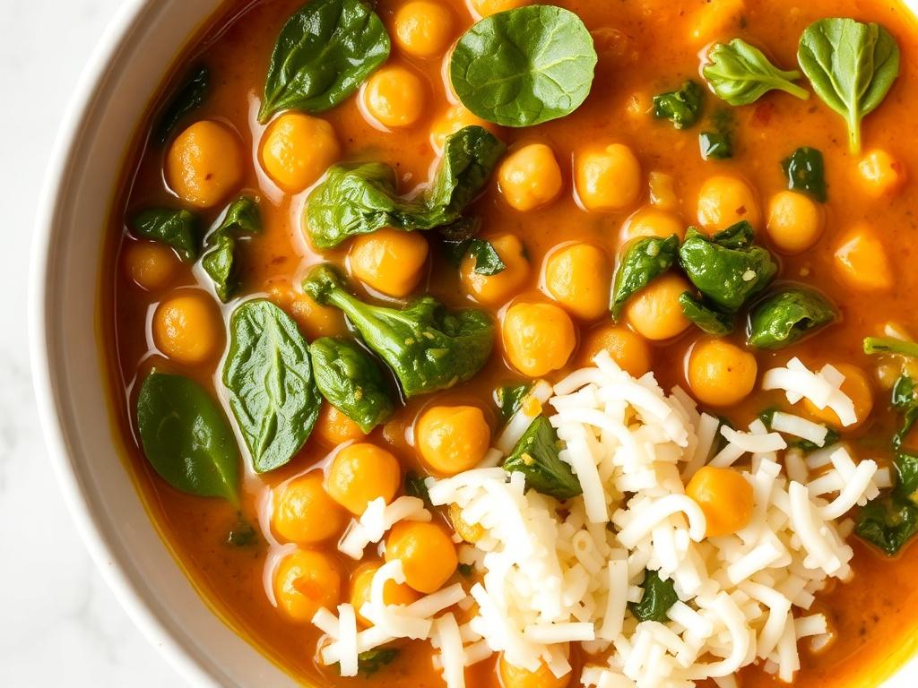 Chickpea Stew with Spinach. Nutrition and health benefits