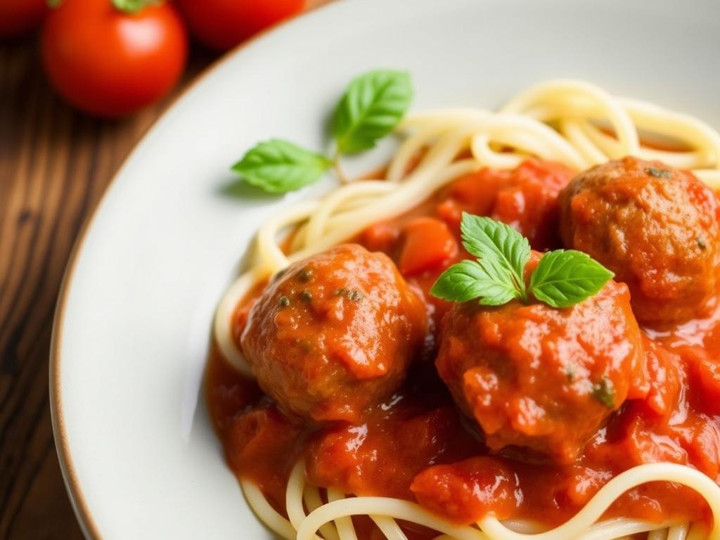 Meatballs in Tomato Sauce. Nutrition and tips for healthier versions