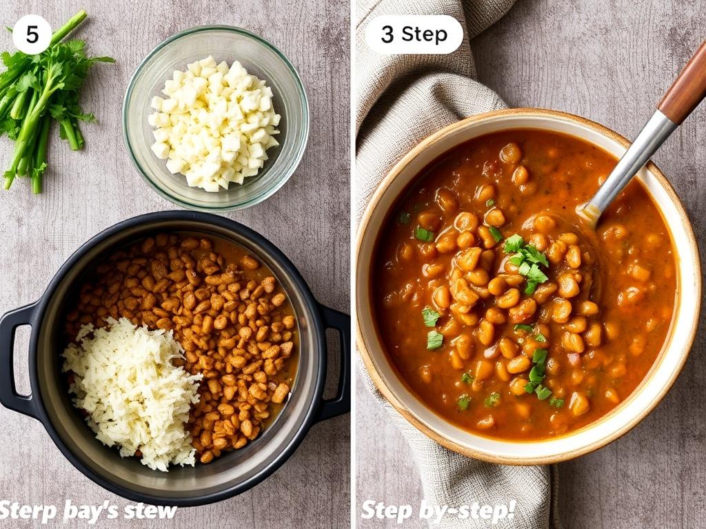 Hearty Lentil Stew. Step-by-Step Recipe