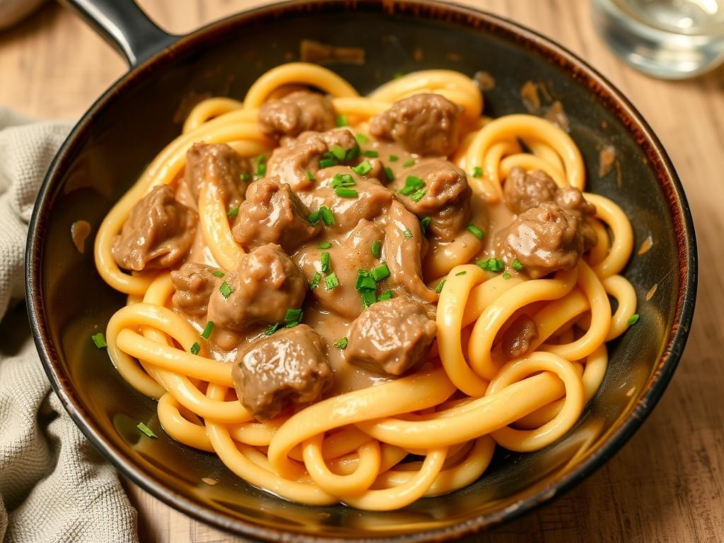 Beef Stroganoff. Feeding a Crowd: Scaling and Timing