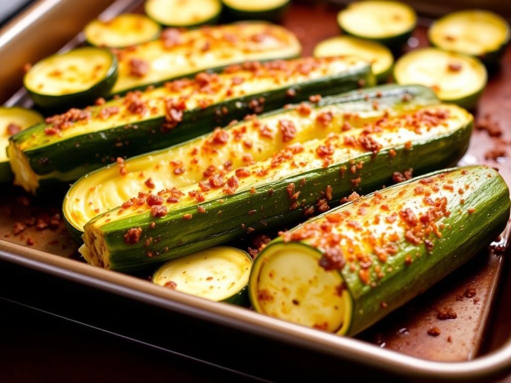 Oven-Baked Zucchini. Classic oven-baked zucchini recipe